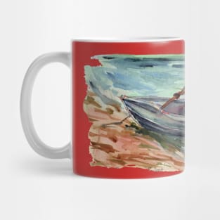 the lonely bark on shore Mug